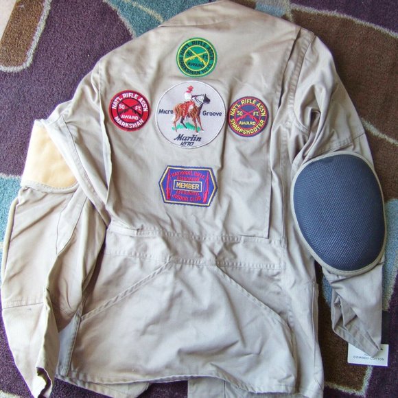 1950's Shooting Jacket 10X Imperial Reeves Army Twill Hunting SZ 38 NRA Patches! - Picture 3 of 4